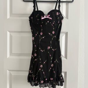 Sugar Thrillz Black Lace Mini Dress